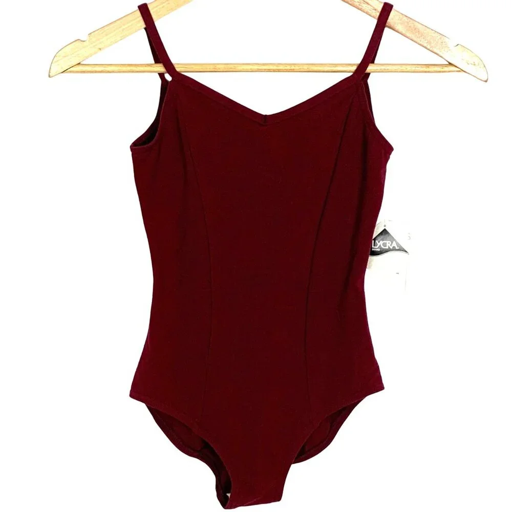 Capezio Princess Camisole Leotard Childs M V-Front Neck Ballet Leg Front Lined